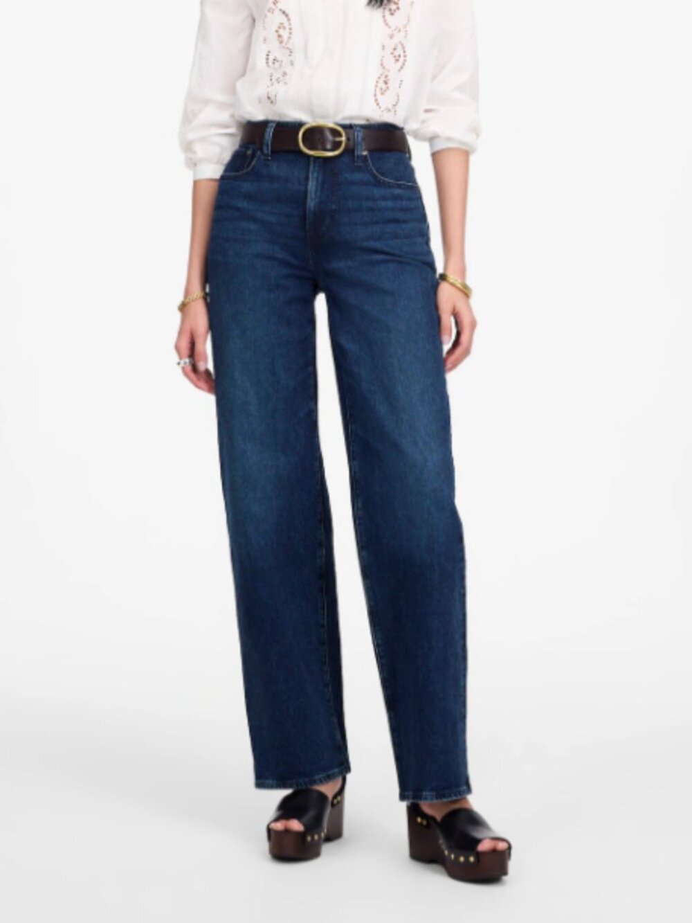 Madewell The Petite Perfect Vintage Wide-Leg Jean 26P Nighthawk Wash